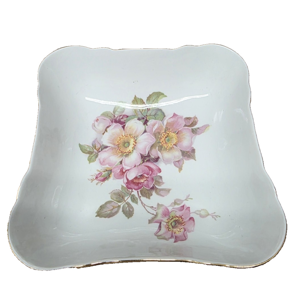 Schumann Bavaria WILD ROSE 7' Square BOWL (Germany)